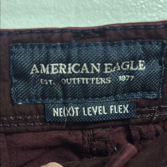 American Eagle Outfitters dark burgundy Red Flat Front Shorts sz 29 - Picture 2 of 7